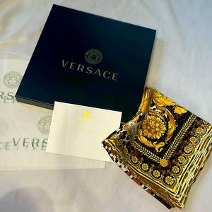 Versace Silk Square Scarf_ 2022 Collection_ With Box and Tag